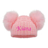 Double Pom Pom Hat - Pink