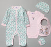 Girls 6 Piece Pink & Sage Floral Gift Set