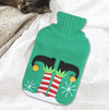 Green Christmas Elf Hot Water Bottle