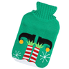 Green Christmas Elf Hot Water Bottle