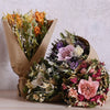 Hestia Dried Floral Bouquet 25cm - Pink - Just Blue or Pink