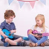 Kids Personalised Wooden Guitar with Stars - Blue