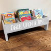 Large Kids Wooden Bookcase - Grey