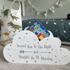 Large White Cloud Shaped Bookcase - 60cm