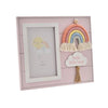 'Little Lady' Pink Frame with Macrame Rainbow - Just Blue or Pink