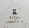 Personalised Baby Record Book - Gold Text - Just Blue or Pink