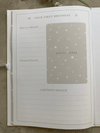 Personalised Baby Record Book - Gold Text - Just Blue or Pink