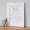 Personalised Baby Shower Cloud A4 Print - Just Blue or Pink