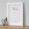 Personalised Baby Shower Cloud A4 Print - Just Blue or Pink