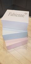 Personalised Beige Ruffle Frill Loungewear Set - Just Blue or Pink