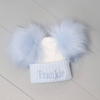 Personalised Blue Baby Pom Pom Hat - Just Blue or Pink