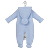 Personalised Blue Knitted Pramsuit - Just Blue or Pink