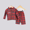 Personalised Boys Red Tartan Pyjamas - Just Blue or Pink