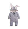 Personalised Bunny Ear Onesie - Grey - Just Blue or Pink