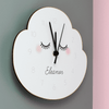 Personalised Cloud Wooden Clock - Just Blue or Pink