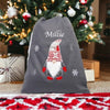 Personalised Deluxe Grey Gonk Santa Sack - Just Blue or Pink