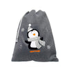 Personalised Deluxe Grey Penguin Santa Sack - Just Blue or Pink