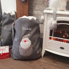 Personalised Deluxe Grey Santa Sack - Just Blue or Pink