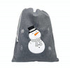 Personalised Deluxe Grey Snowman Santa Sack - Just Blue or Pink