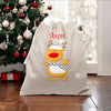 Personalised Deluxe Silver Grey Reindeer Santa Sack - Just Blue or Pink