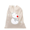 Personalised Deluxe Silver Grey Rudolph Santa Sack - Just Blue or Pink