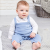 Personalised Dusky Blue Knitted Dungaree - Just Blue or Pink