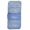 Personalised Dusky Blue Velour Dimple Pram Footmuff - Just Blue or Pink