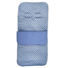 Personalised Dusky Blue Velour Dimple Pram Footmuff - Just Blue or Pink