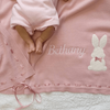 Personalised Dusky Pink Bunny Shawl - Just Blue or Pink