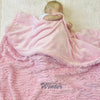 Personalised Dusky Pink Fleece Blanket - Just Blue or Pink