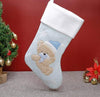 Personalised Fluffy Teddy Bear Stocking - Just Blue or Pink