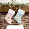 Personalised Fluffy Teddy Bear Stocking - Just Blue or Pink