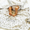 Personalised Giraffe Fleece Blanket - Just Blue or Pink