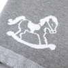 Personalised Grey Cotton Blanket - Just Blue or Pink
