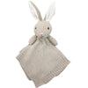 Personalised Grey Knitted Bunny Comforter - Just Blue or Pink