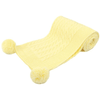 Personalised Lemon Cable Knit Blanket - Just Blue or Pink