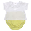 Personalised Lemon & White Frill Set - Just Blue or Pink