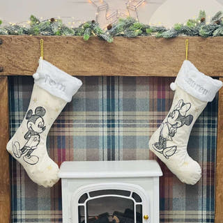 Personalised Mickey and Minnie Mouse Stocking - Just Blue Or Pink