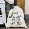 Personalised Mickey and Minnie White Santa Sack - Just Blue or Pink