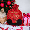 Personalised Mickey Mouse Red Velvet Santa Sack - Just Blue or Pink