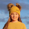 Personalised Mustard Pom Pom Hat - Just Blue or Pink