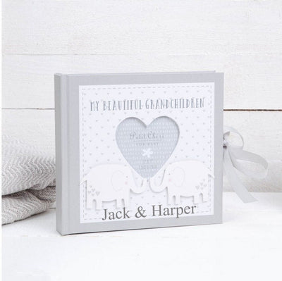 Personalised Photo Album - My Beautiful Grandchildren - Just Blue Or Pink