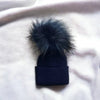 Personalised Navy Baby Pom Hat - Just Blue or Pink