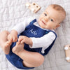 Personalised Navy Knitted Romper & Top - Just Blue or Pink