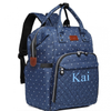 Personalised Navy Polka Dot Changing Bag - Just Blue or Pink