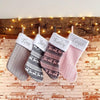 Personalised Nordic Knit Stocking - Just Blue or Pink