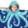 Personalised Older Kids Poncho Towel - Just Blue or Pink