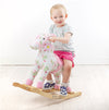 Personalised Pink Floral Rocking Horse - Just Blue or Pink