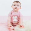 Personalised Pink Knitted Bunny Romper - Just Blue or Pink