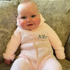 Personalised Pink Knitted Pramsuit - Just Blue or Pink